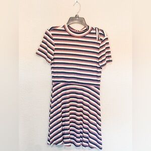 Striped Short Sleeve Dress